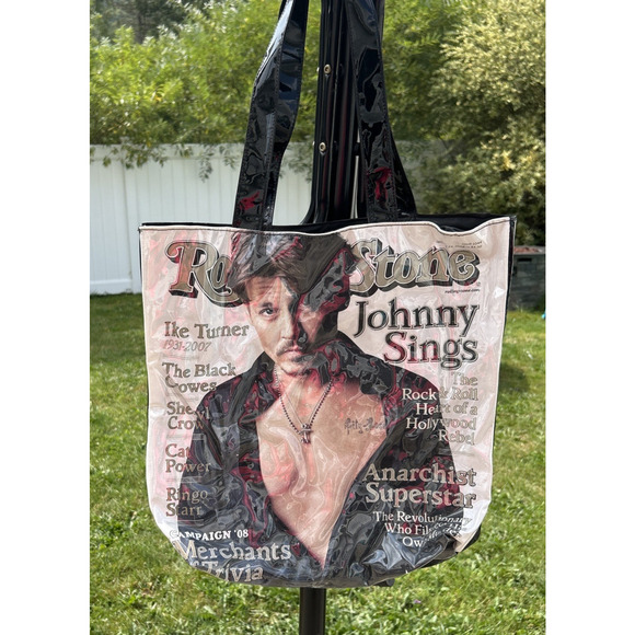 Rolling Stone Johnny Depp Magazine Cover 2008 Tote Bag Shoulder Bag Vinyl - Picture 1 of 6